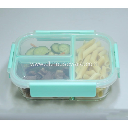 Full Compartments Glass Food Containers with Airtight Lid